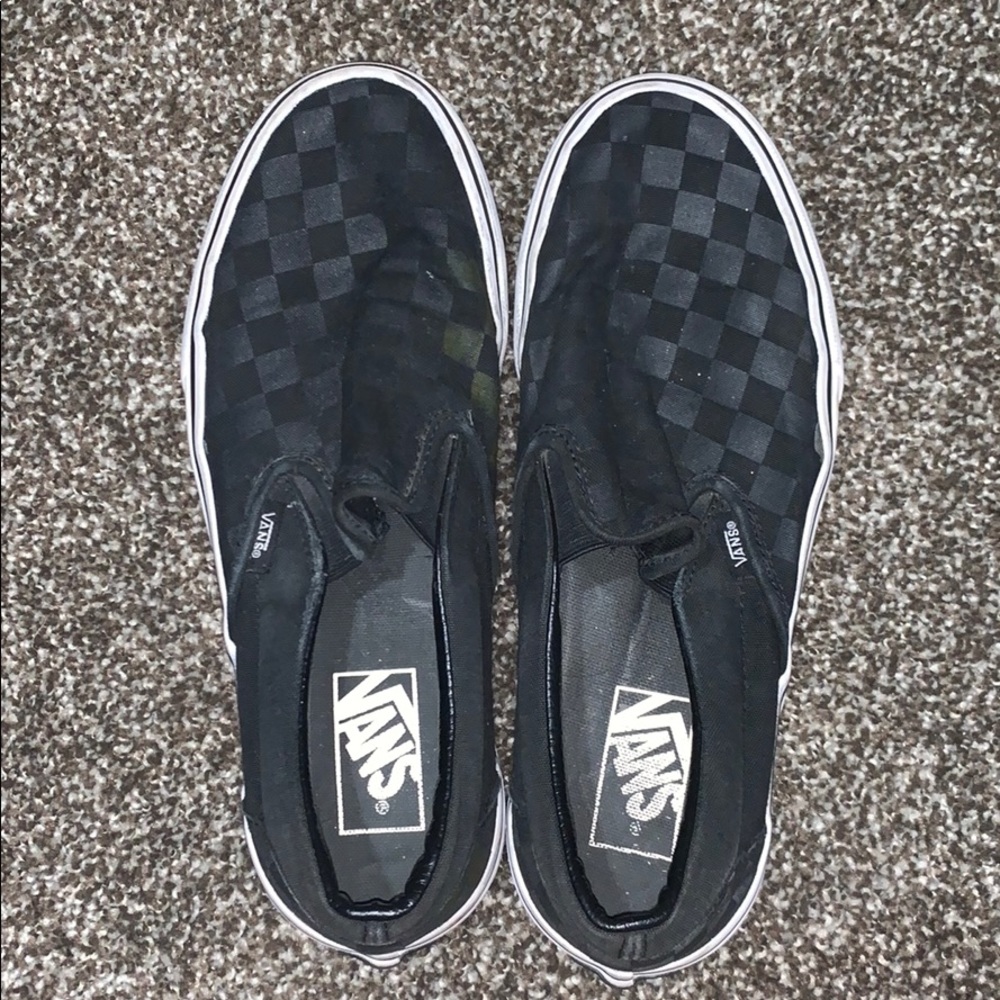 Black checkered vans